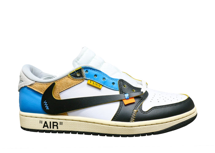 Off-White x Travis Scott x Union LA x Air Jordan 1 Low Black Whirt Blue